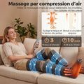 Masseur de jambes, masseur de compression pour les mollets, les genoux, les pieds avec chaleur, 3 modes automatiques - Dawalishop