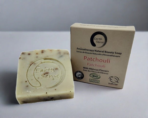 Organic Certified Solid Soap - Patchouli with Hibiscus Flowers 90g - Dawalishop